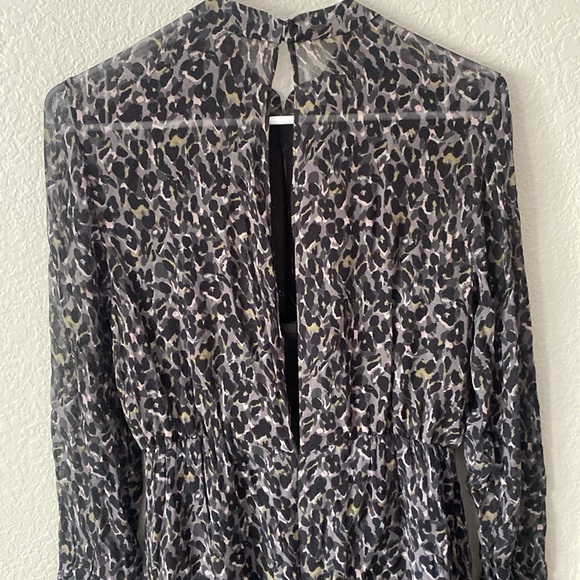 All Saints keyhole back leopard print midi dress - Picture 3 of 3